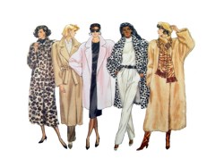 5853 LOOSE FIT LINED A-COAT LENGTHS FAUX FUR OR NOT PATTERN 6-14
